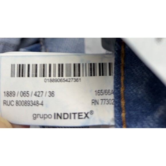 Zara Women's Z1975 Slim Flare Mid  Rise Split Hem Ripped Jeans Sz 4 New retro - Picture 10 of 14